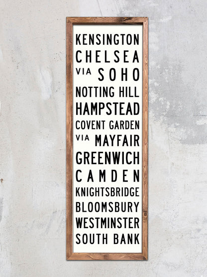 Custom Wood Subway Sign - Handmade with Personalized Destinations