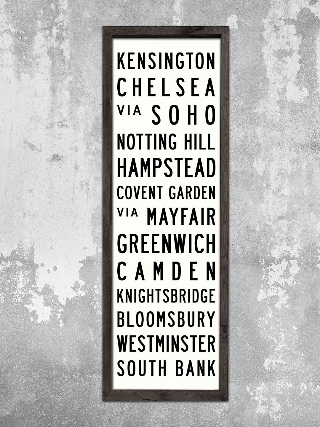 Custom Wood Subway Sign - Handmade with Personalized Destinations