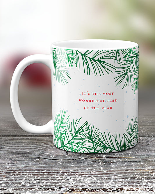 Most Wonderful Time of the Year Christmas Mug, Novelty Mugs by Smirkantile