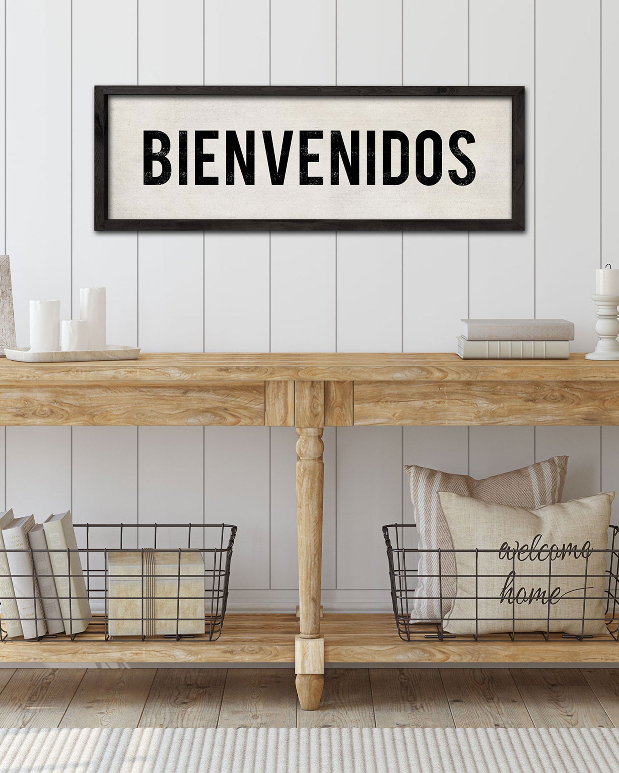 Bienvenidos Sign - Rustic Spanish Welcome Sign | Transit Design