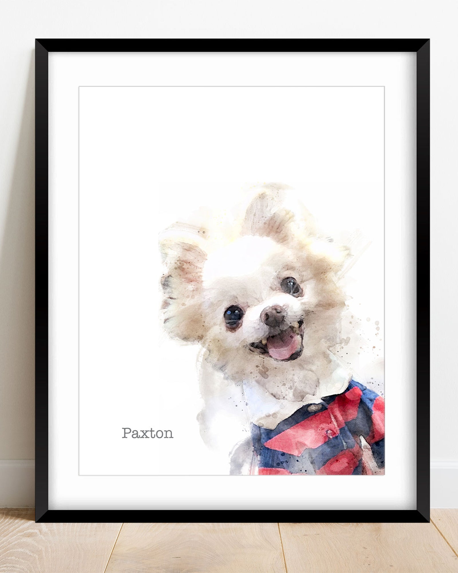 Custom Dog Portrait Art Pet Memorial Gift Transit Design