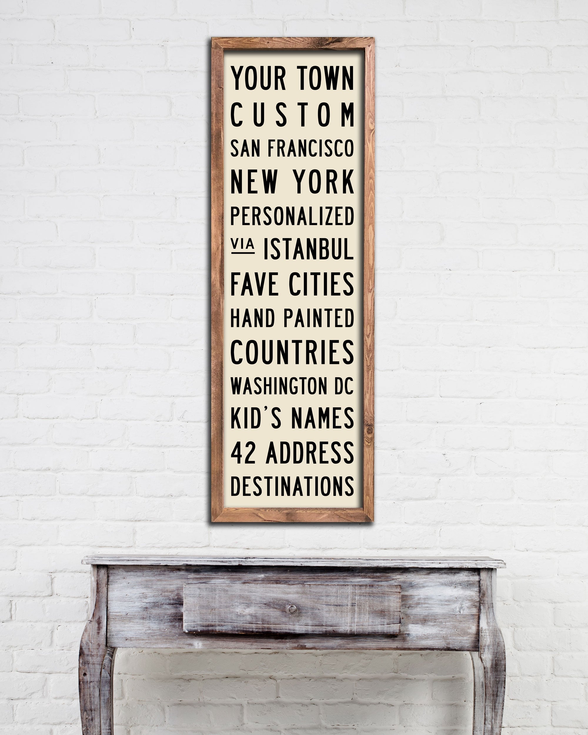 GO BIG Choose your Size outlet - Custom Canvas Wall Art, Custom Subway Art, Personalized Travel Sign,