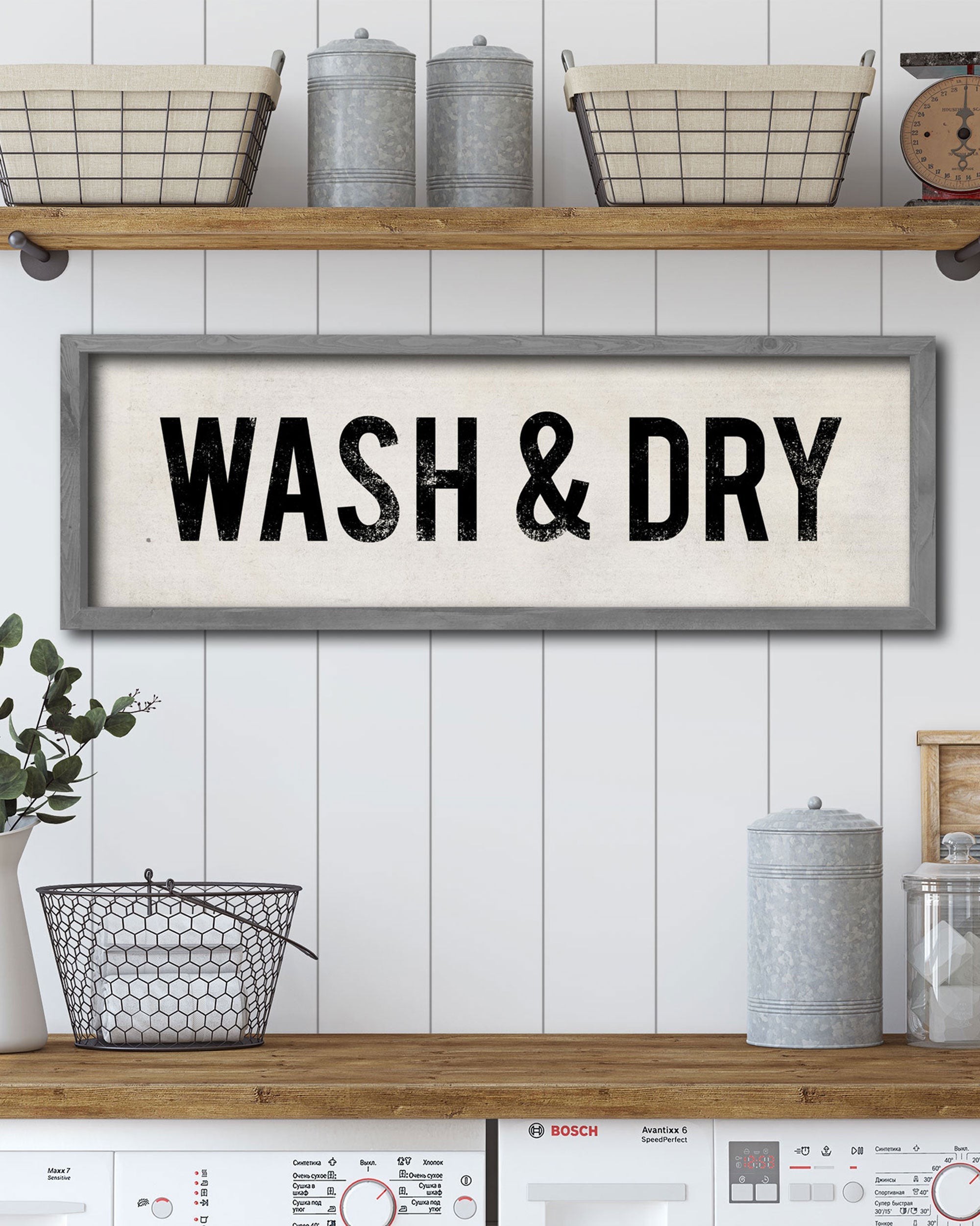 Modern Farmhouse Wall Decor Laundry Sign Wash & Dry factory Rustic