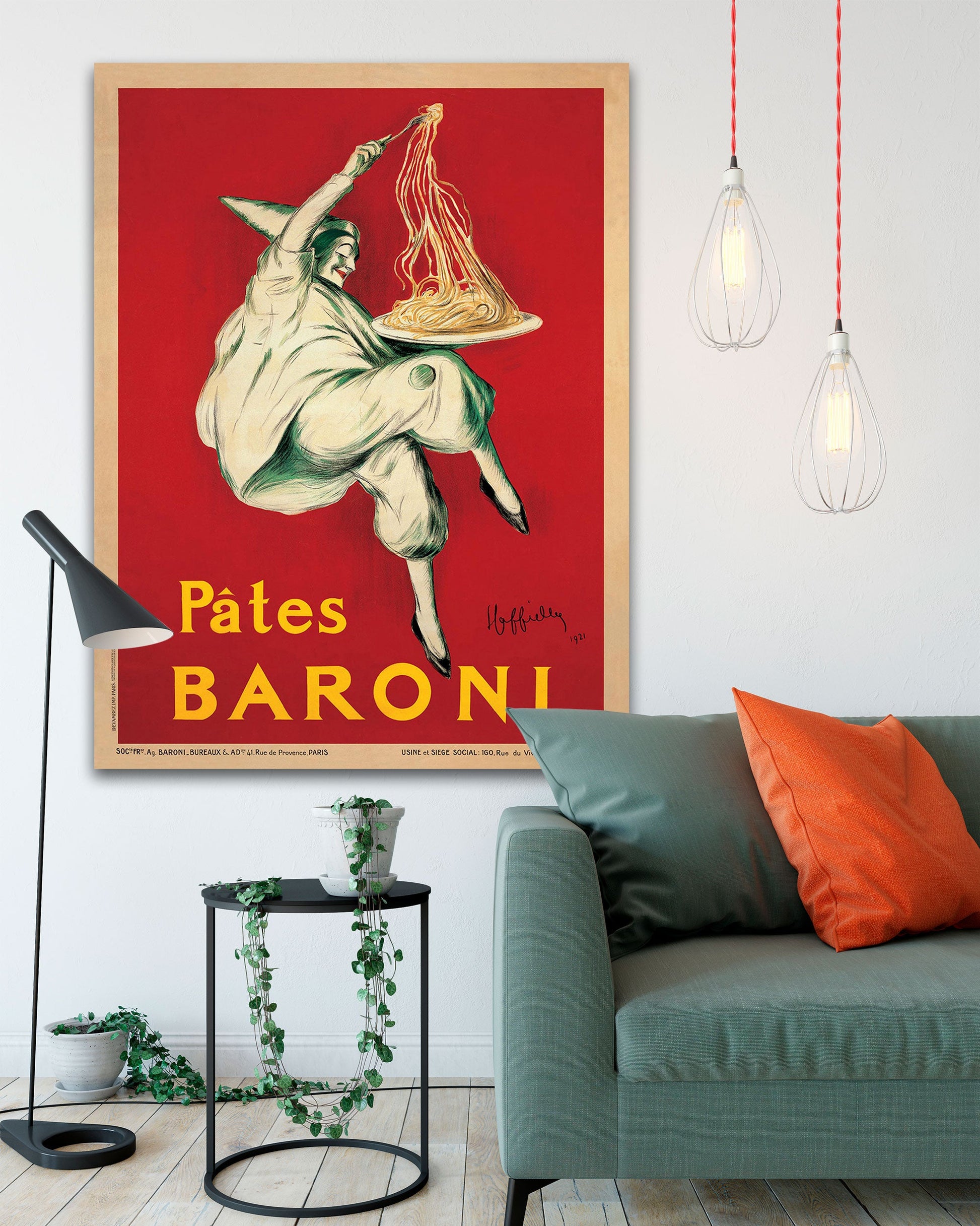 Pates Baroni, 1921 Black Framed Wall Art Print, Food Home Decor